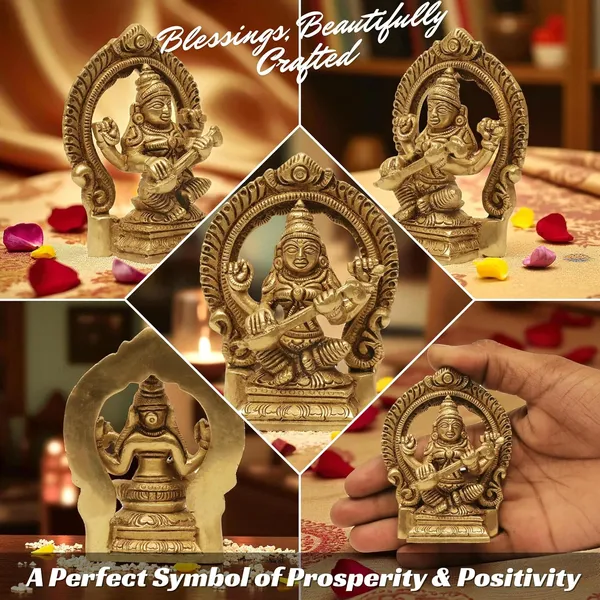 SHANTI_Brass_Laxmi_Ganesh_Saraswati_Idol_for_Home_puja_Statue_for_Home_d�cor,_Office_Desk,_showpiece,_House_Warming.