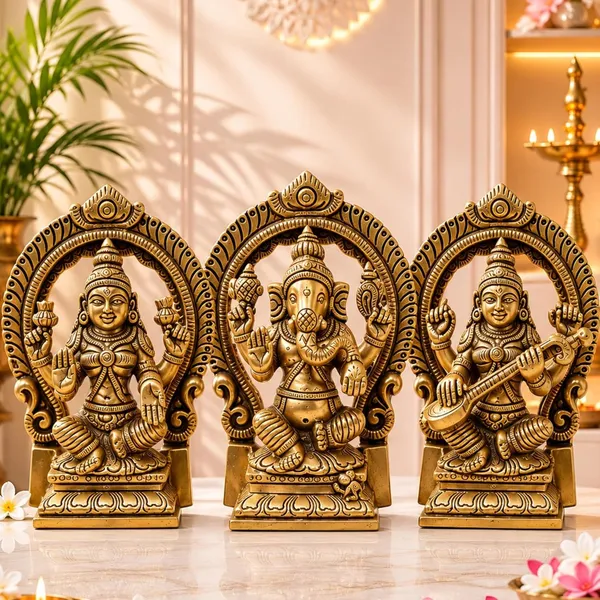 SHANTI_Brass_Laxmi_Ganesh_Saraswati_Idol_for_Home_puja_Statue_for_Home_d�cor,_Office_Desk,_showpiece,_House_Warming.