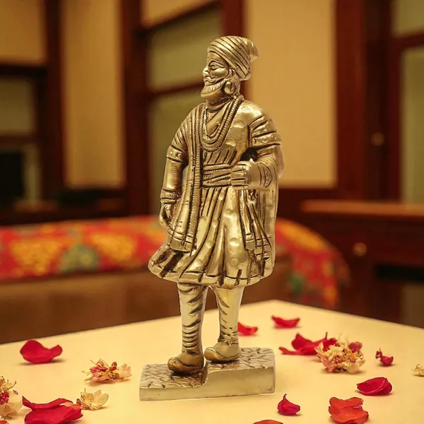 Antique_100%_Pure_Brass_Chhatrapati_Shivaji_Maharaj_The_Legend_Of_Maharashtra_Statue_For_Pooja