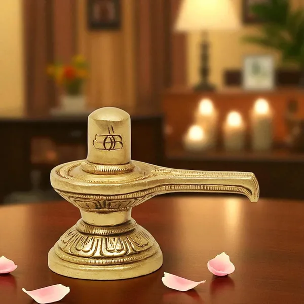 SHANTI_Brass_Shivling_for_Home_Puja,_Shiva_Lingam_for_Temple,_Office_Desk,_Gift_&_Décor_