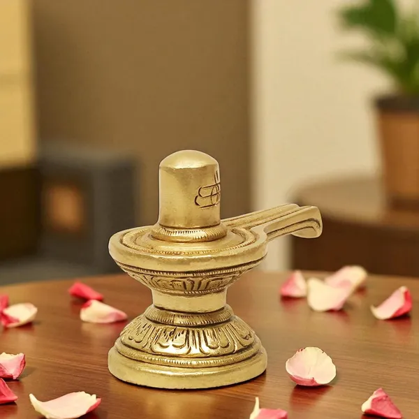 SHANTI_Brass_Shivling_for_Home_Puja,_Shiva_Lingam_for_Temple,_Office_Desk,_Gift_&_Décor_