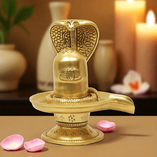 SHANTI_Brass_Shivling_for_Home_Puja,_Shiva_Lingam_for_Temple,_Office_Desk,_Gift_&_Décor_