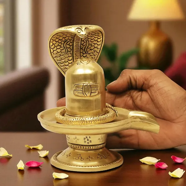 SHANTI_Brass_Shivling_for_Home_Puja,_Shiva_Lingam_for_Temple,_Office_Desk,_Gift_&_Décor_
