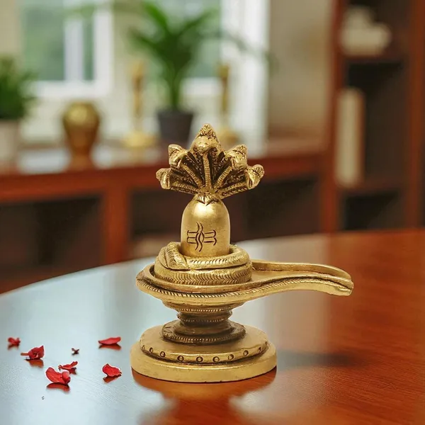 SHANTI_Brass_Shivling_for_Home_Puja,_Shiva_Lingam_for_Temple,_Office_Desk,_Gift_&_Décor_