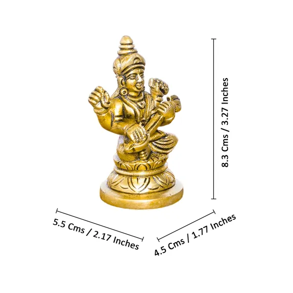 Antique_100%_Pure_Brass_Goddess_Saraswati_Idol_Statue_,_Hindu_Goddess_Of_Knowledge,_Art_Decor_Gifts_For_Pooja
