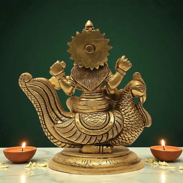 Antique_100%_Pure_Brass_Goddess_Saraswati_Idol_Statue_Murti,_Hindu_Goddess_Of_Knowledge,_Art_Decor_Gifts_For_Pooja