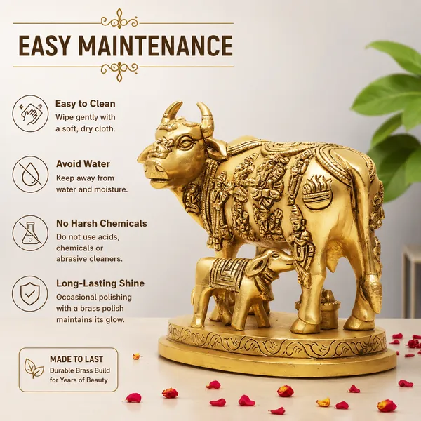 Antique_Brass_Kamadhenu_Idol_Cow_And_Calf_For_Pooja