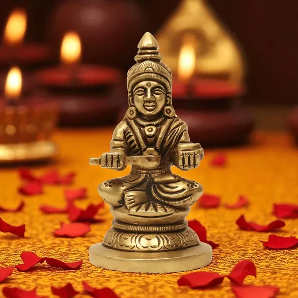 Antique_Brass_Annapurna_Devi_Murti,_Annapoorani_Statue_For_Pooja_Room,Idol_For_Home_And_Gift