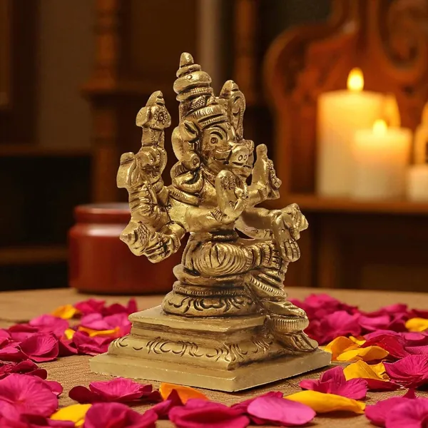 Antique_100%_Pure_Brass_Varahi_Amman_Statue_Varahi_Idol_For_Puija_Mandir,_Home_Decor