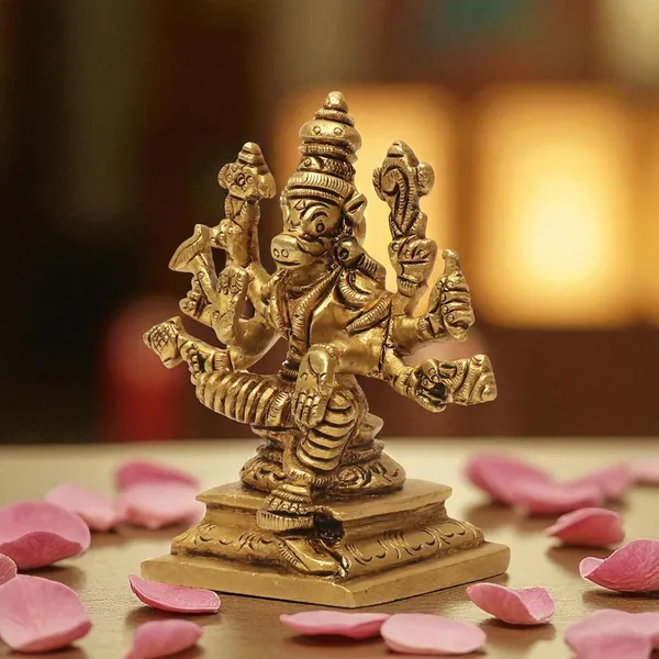 Antique_100%_Pure_Brass_Varahi_Amman_Statue_Varahi_Idol_For_Puija_Mandir,_Home_Decor