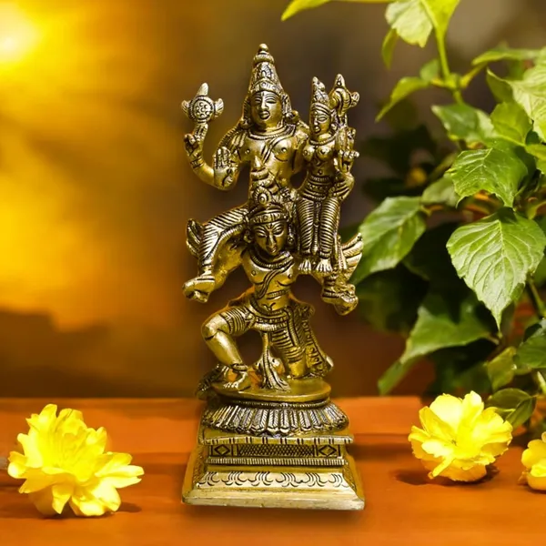 Antique_Brass_Set_Of_Lakshmi_Vishnu_Ji_Sitting_On_Garun_Dev_Murti_Maa_Laxmi_Vishnu_Resting_Idol_Lakshmi_Narayan_Statue_For_Home_Temple_Diwali_Pooja