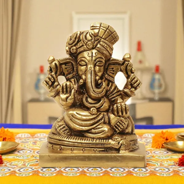 Antique_Brass_Pagdi_Ganesh_Idol_For_Home_Decor,_Ganesh_Murti_For_Gift_Vinayaka_Idol_Vinayagar_Statue_For_Home_Pooja,_Office_Desk,_Showpiece,_House_Warming