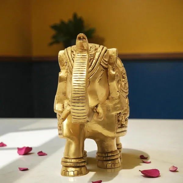 Antique_100%_Pure_Brass_Elephant_Statue_For_Home_Showpiece,_Office_Table_And_Gift_Article,_Animal_Decorative