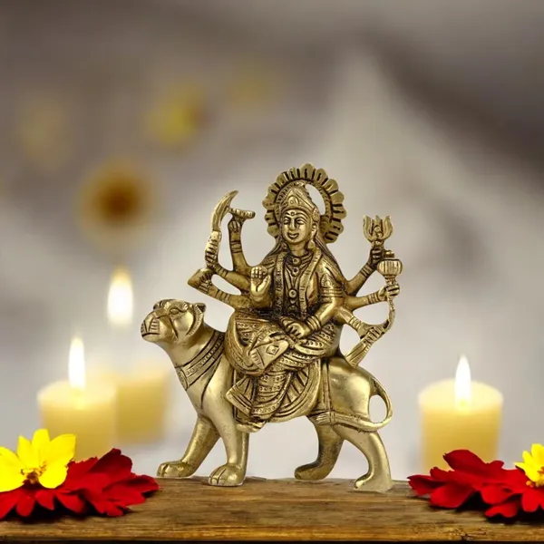 Antique_Brass_Durga_Mata_Idol/Murti_For_Pooja_Room