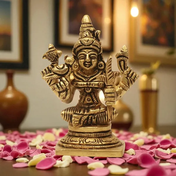 Antique_100%_Pure_Brass_Sri_Kanchi_Kamakshi,_Adhi_Sankarar,_Maha_Periyava_Divine_Holy_Blessing_For_Pooja_Gift