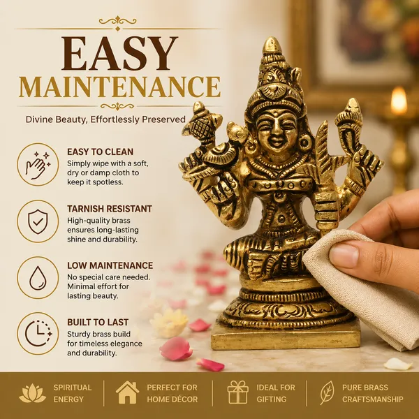 Antique_100%_Pure_Brass_Sri_Kanchi_Kamakshi,_Adhi_Sankarar,_Maha_Periyava_Divine_Holy_Blessing_For_Pooja_Gift