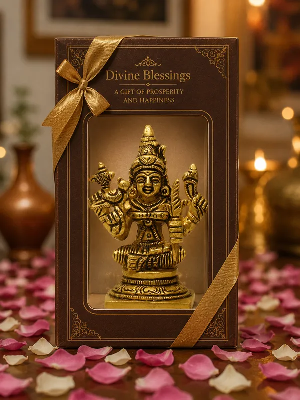 Antique_100%_Pure_Brass_Sri_Kanchi_Kamakshi,_Adhi_Sankarar,_Maha_Periyava_Divine_Holy_Blessing_For_Pooja_Gift