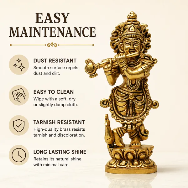 Brass_Krishna_Idol_for_Home_Décor,_Pooja_Room,_Office_|Handcrafted_Lord_Krishna_Statue,_Showpiece,_Decorative_Gift