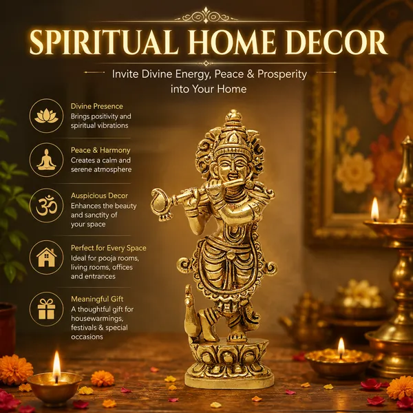 Brass_Krishna_Idol_for_Home_Décor,_Pooja_Room,_Office_|Handcrafted_Lord_Krishna_Statue,_Showpiece,_Decorative_Gift