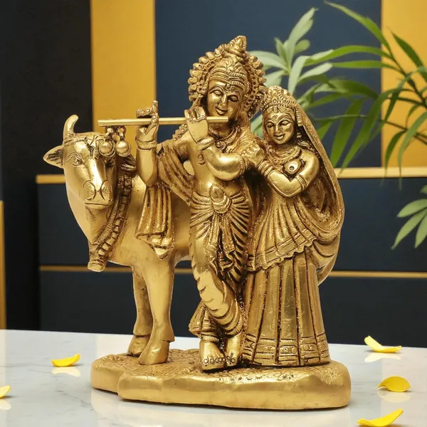 Antique_Brass_Lord_Radha_Krishna_Statue_With_Cow_For_Pooja_Room,_Gopal_Murti,_Idol_Gift_For_Wedding,_Anniversary,_House_Warming,_Ceremony_And_Home_Decor