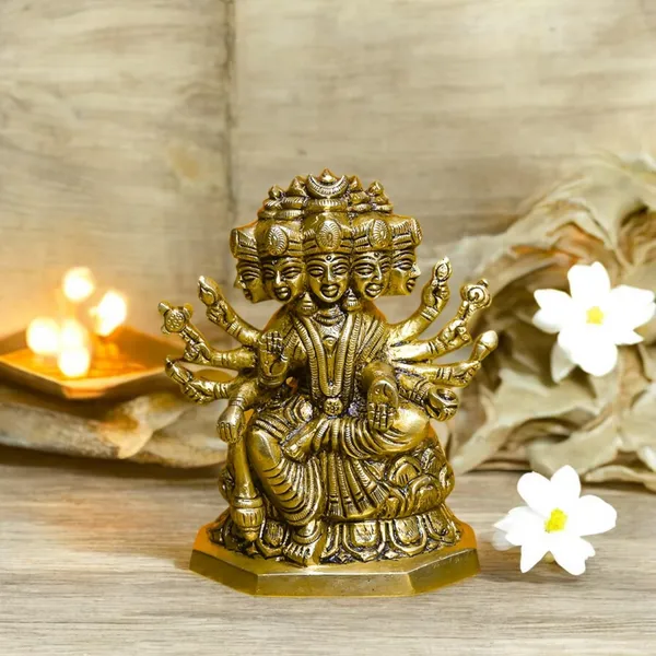 Antique_Brass_Maa_Gayatri_Devi_Idol_Murti_For_Pooja,_Temple,_Home_Decor_Statue_Gift