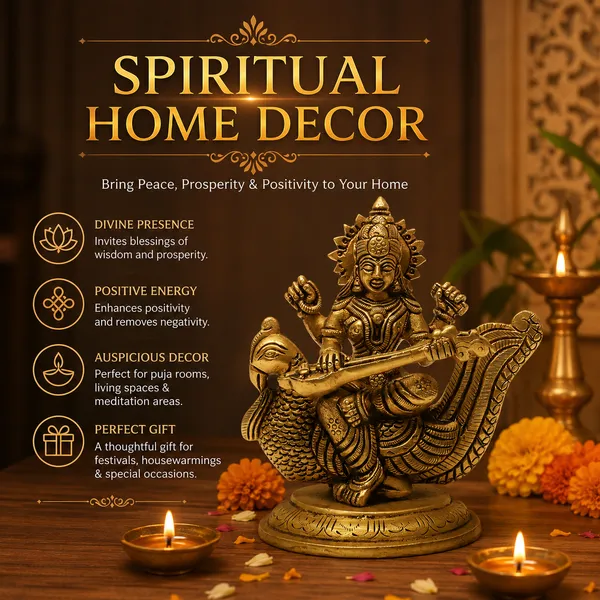 Antique_100%_Pure_Brass_Goddess_Saraswati_Idol_Statue_Murti,_Hindu_Goddess_Of_Knowledge,_Art_Decor_Gifts_For_Pooja