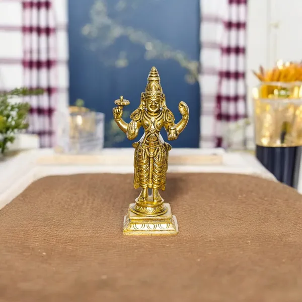 Antique_100%_Pure_Brass_Dhanvantari_Idol_For_Home,_God_Of_Ayurveda,_Unique_Design_For_Pooja,_Home_Decor
