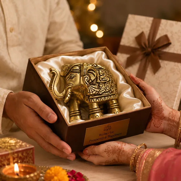 Antique_100%_Pure_Brass_Elephant_Statue_For_Home,_Office_Table_And_Gift_Article,_Animal_Decorative_Showpiece_Figurine_Article