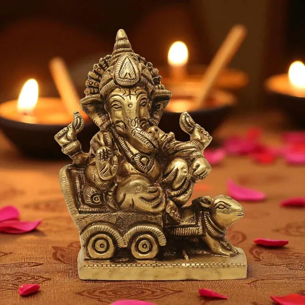 Antique_Brass_Ganesh_Idol_For_Home_Decor,Ganesh_Murti_For_Gift_Vinayaka_Idol_Vinayagar_Statue_For_Home_Pooja,_Office_Desk,_Showpiece,_House_Warming