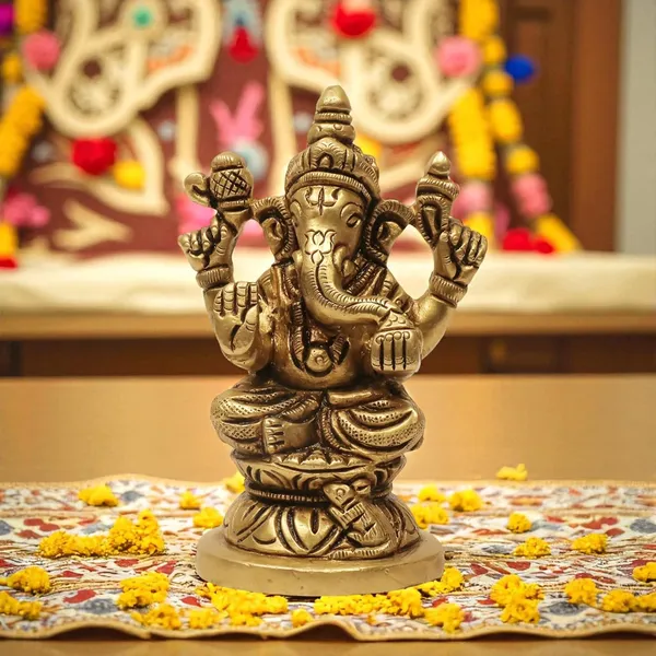 Antique_Brass_Ganesh_Idol_For_Home_Pooja_,Ganesh_Murti_For_Gift_Vinayaka_Idol_Vinayagar_Statue_For_Home_Decor,_Office_Desk,_Showpiece,_House_Warming