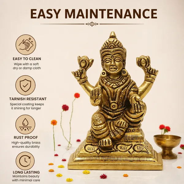 Antique_100%_Pure_Brass_Lakshmi_Devi_Idol_Statue_For_Pooja_Goddess,_Temple_Pooja_Room_And_Diwali_Decoration_Gifts