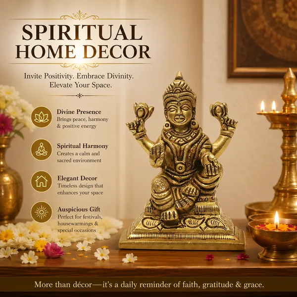 Antique_100%_Pure_Brass_Lakshmi_Devi_Idol_Statue_For_Pooja_Goddess,_Temple_Pooja_Room_And_Diwali_Decoration_Gifts