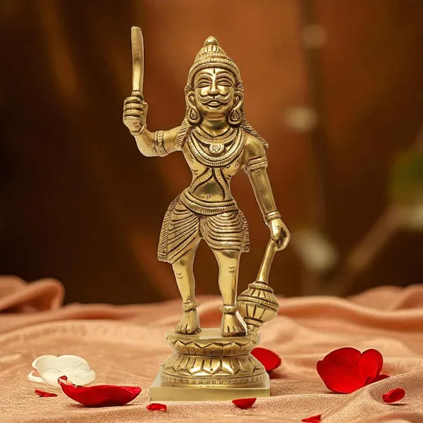 Antique_Brass_Karuppasamy_Idol,_Karuppaswamy_Statue_For_Pooja,_Home_Decor,_Showpiece