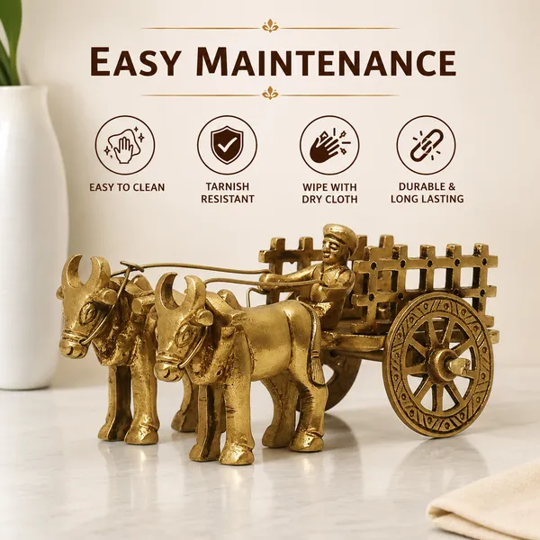 Antique_100%_Pure_Brass_Vintage_Bullock_Cart_With_Farmer_Decorative_Showpiece,Home_Decor