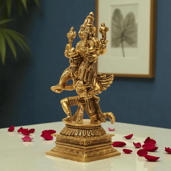 Antique_Brass_Set_Of_Lakshmi_Vishnu_Ji_Sitting_On_Garun_Dev_Murti_Maa_Laxmi_Vishnu_Resting_Idol_Lakshmi_Narayan_Statue_For_Home_Temple_Diwali_Pooja