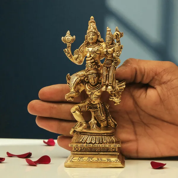 Antique_Brass_Set_Of_Lakshmi_Vishnu_Ji_Sitting_On_Garun_Dev_Murti_Maa_Laxmi_Vishnu_Resting_Idol_Lakshmi_Narayan_Statue_For_Home_Temple_Diwali_Pooja