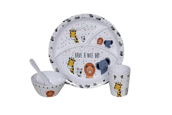 Dinewell_Animate_Kids_Melamine_Dinner_Set_(Set_of_4)