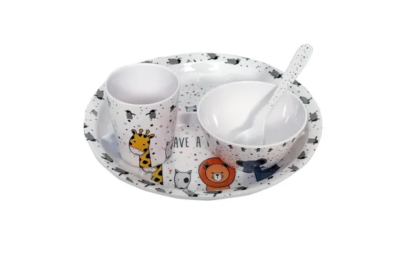 Dinewell_Animate_Kids_Melamine_Dinner_Set_(Set_of_4)