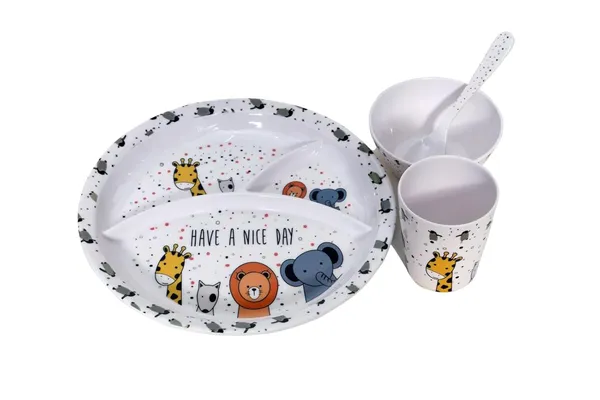 Dinewell_Animate_Kids_Melamine_Dinner_Set_(Set_of_4)