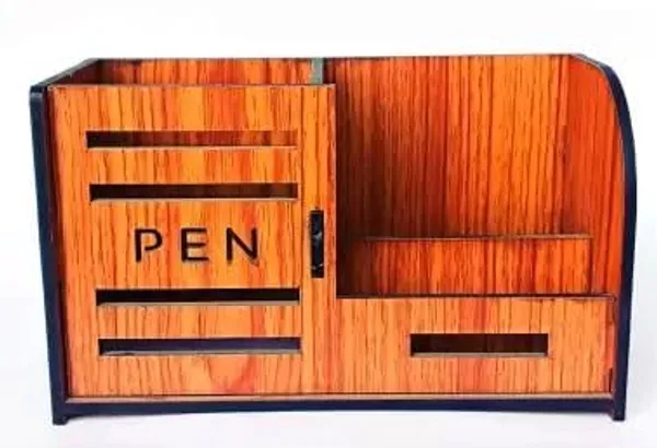 Wooden_Desk_Organizer_with_Pen_Holder_and_Mobile_Phone_Stand,_MDF_Material
