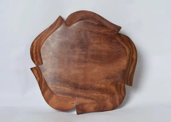 Wooden_Serving_Platter_with_5_Compartments,_Round_Leaf_Design,_Dark_Brown