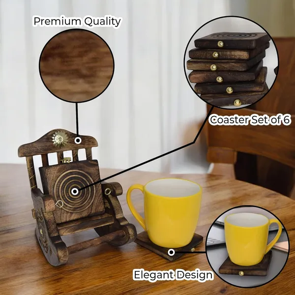Wooden_Rocking_Chair_Coaster_Holder_Set_with_6_Carved_Drink_Coasters,_Rustic_Brown
