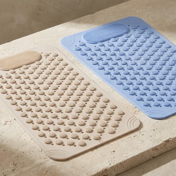 Pack_Of_2_Beige_Blue_Anti_Skid_Bathroom_Floor_Mat_Foot_Scrubber_Quick_Dry_Durable_Anti_Slip_69_X_36_Cm