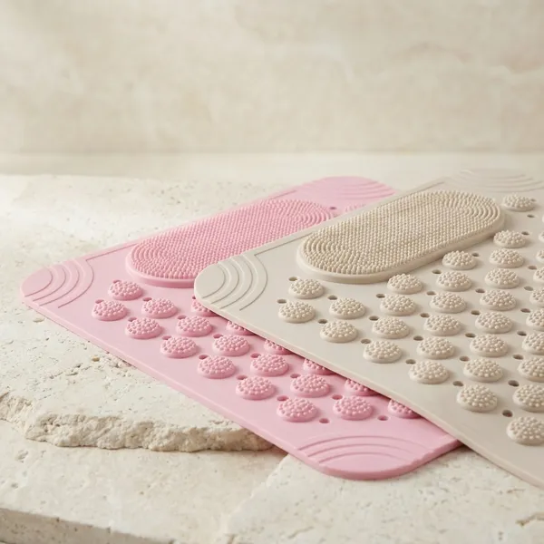 Pack_Of_2_Pink_Beige_Rubber_Anti_Skid_Bathroom_Floor_Mat_69_X_36_Cm