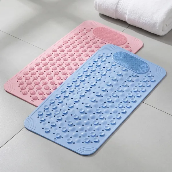 Pack_Of_2_Pink_Blue_Anti_Skid_Bathroom_Floor_Mat_Foot_Scrubber_Quick_Dry_Durable_Anti_Slip_69_X_36_Cm