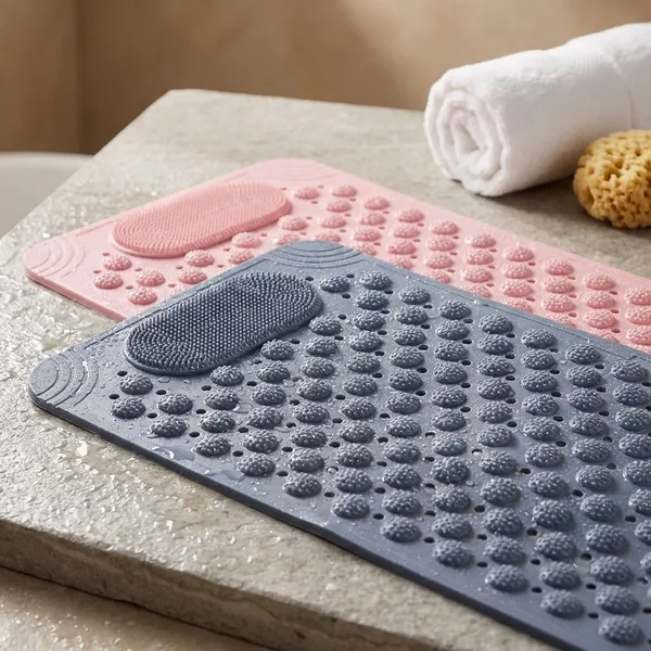 Pack_Of_2_Pink_Grey_Anti_Skid_Bathroom_Floor_Mat_Foot_Scrubber_Quick_Dry_Durable_Anti_Slip_69_X_36_Cm