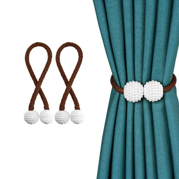 Pack_Of_2_Maroon_Polyester_Curtain_Magnetic_Holder_Tassel_Tie_Back