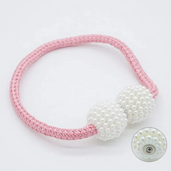 Pack_Of_4_Pink_Polyester_Magnetic_Curtain_Holder_Tassel_Tie_Back