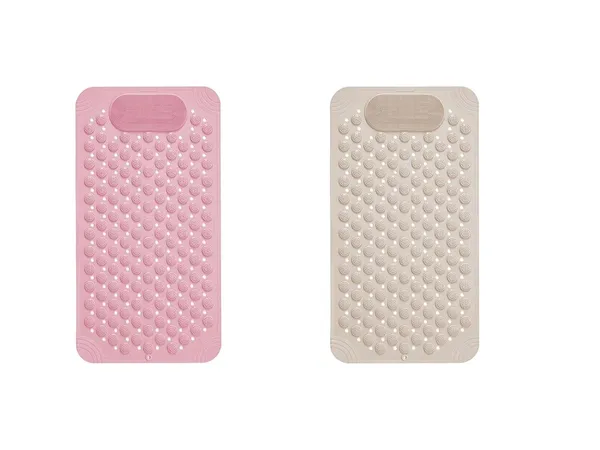 Pack_Of_2_Pink_Beige_Rubber_Anti_Skid_Bathroom_Floor_Mat_69_X_36_Cm
