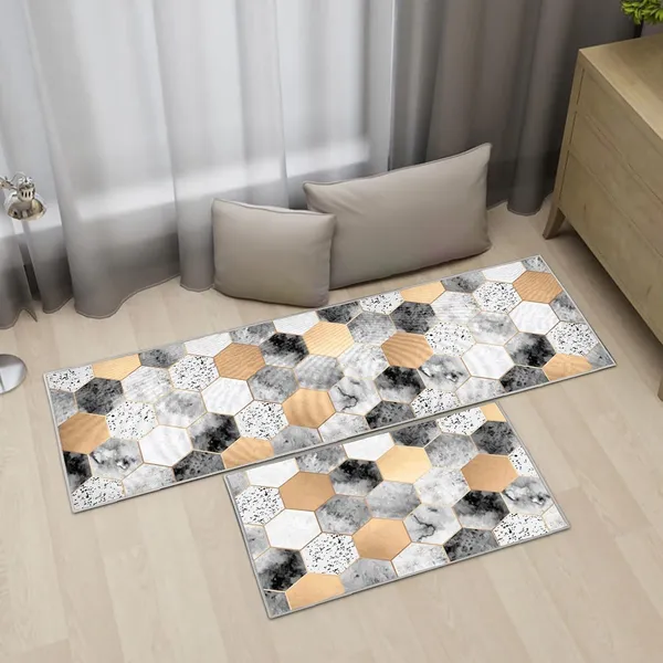 Pack_Of_2_Dark_Grey_Kitchen_Floor_Mat_Combo_Anti_Slip_Rubber_Runner_Printed_Set_18_X_28_Inch_And_18_X_54_Inch